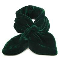 Steckschal aus Samt in Dunkelgrün